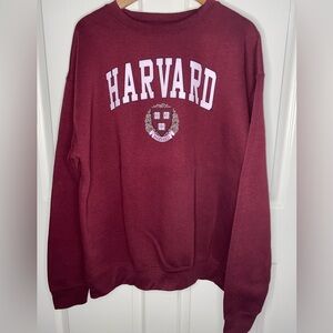 Harvard University Crewneck Sweatshirt XL Maroon Bay State Apparel Authentic